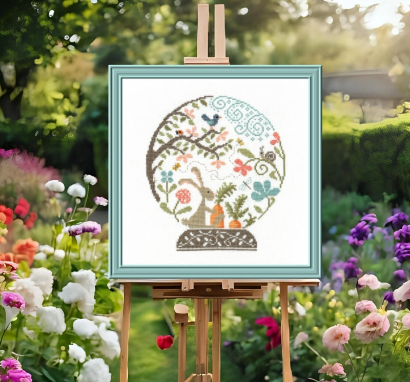 Un Lapin dans mon Jardin (Rabbit in my Garden) Cross Stitch Pattern by Jardin Prive