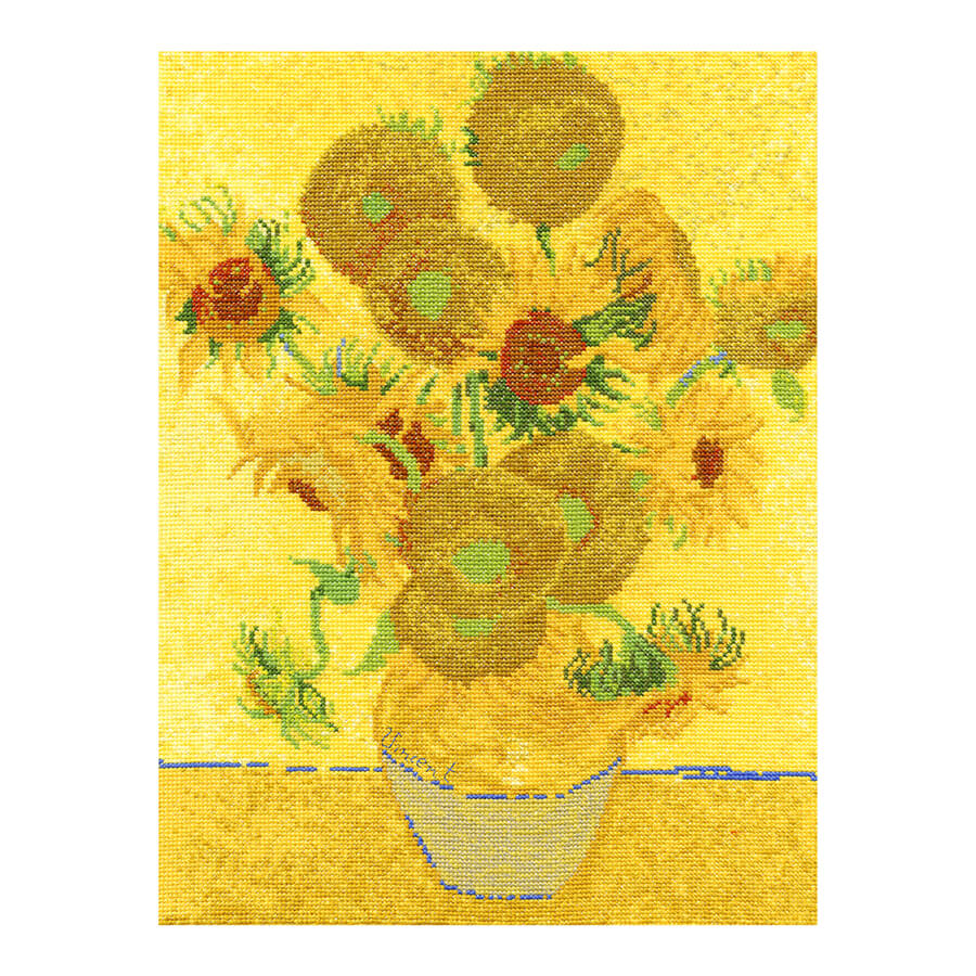 DMC NATIONAL GALLERY CROSS STITCH KIT – SUNFLOWERS VINCENT VAN GOGH