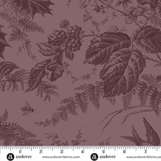 Vermont Plum A10285P by Laundry Basket Quilts for Andover Fabrics