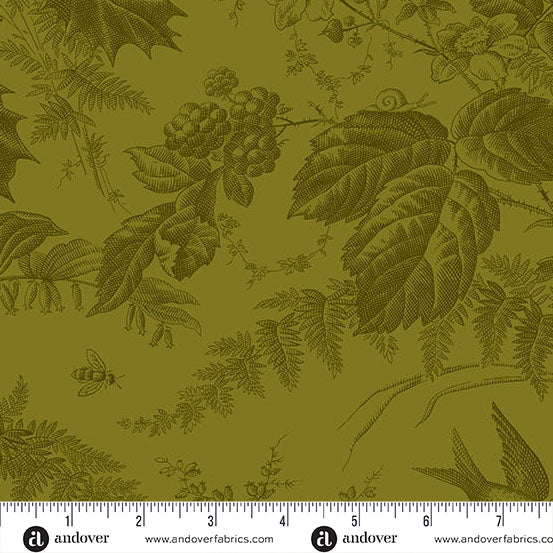 Vermont Juniper A10285V1 by Laundry Basket Quilts for Andover Fabrics