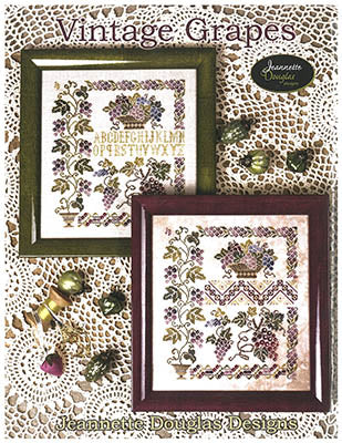 Vintage Grapes Cross Stitch Pattern by Jeannette Douglas Designs