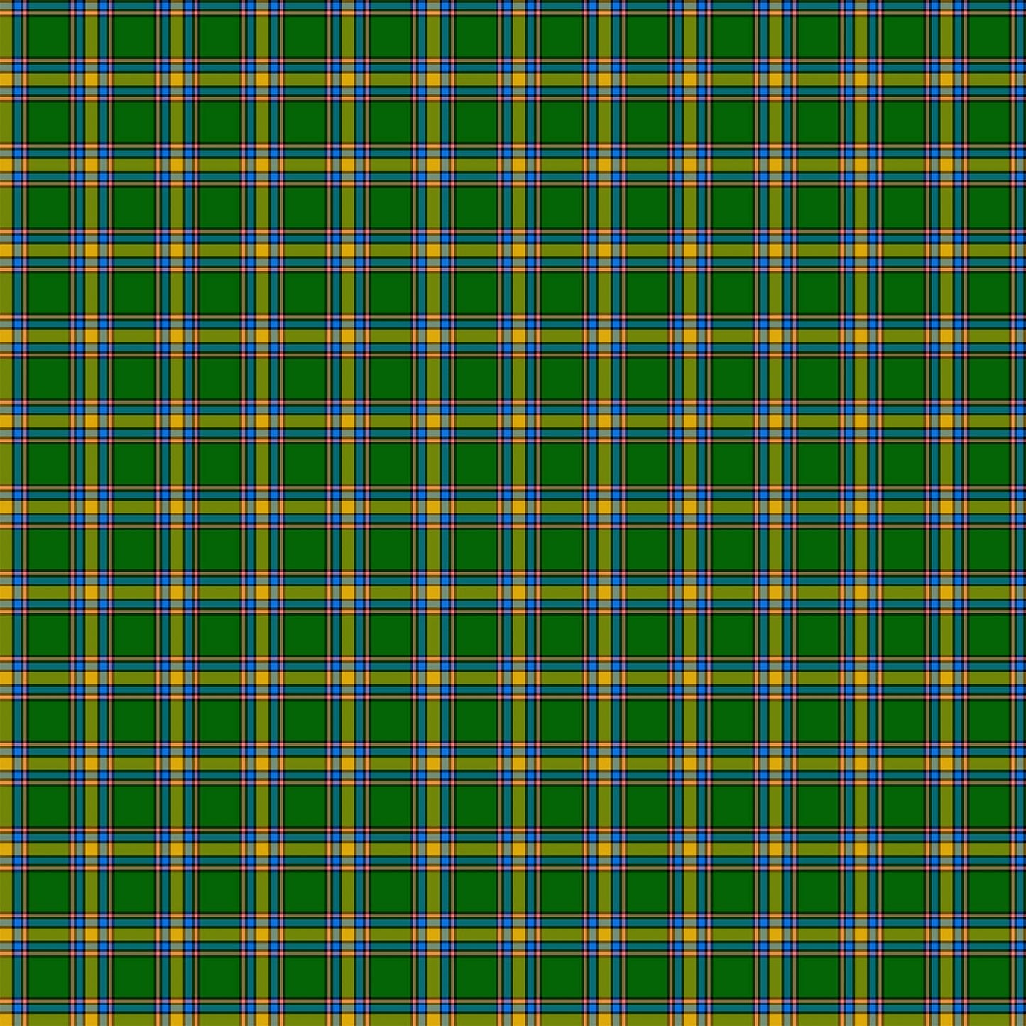 Tartan Traditions Alberta Green Multi W25574-76 by Northcott Fabrics (Sold in 25cm increments)