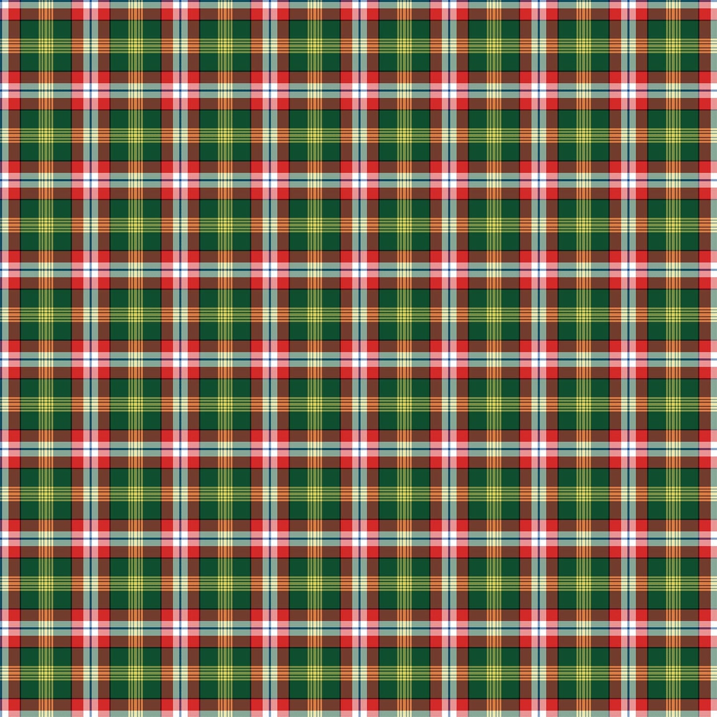 Tartan Traditions New Territories Green Multi W25583-76 by Northcott Fabrics (Sold in 25cm increments)