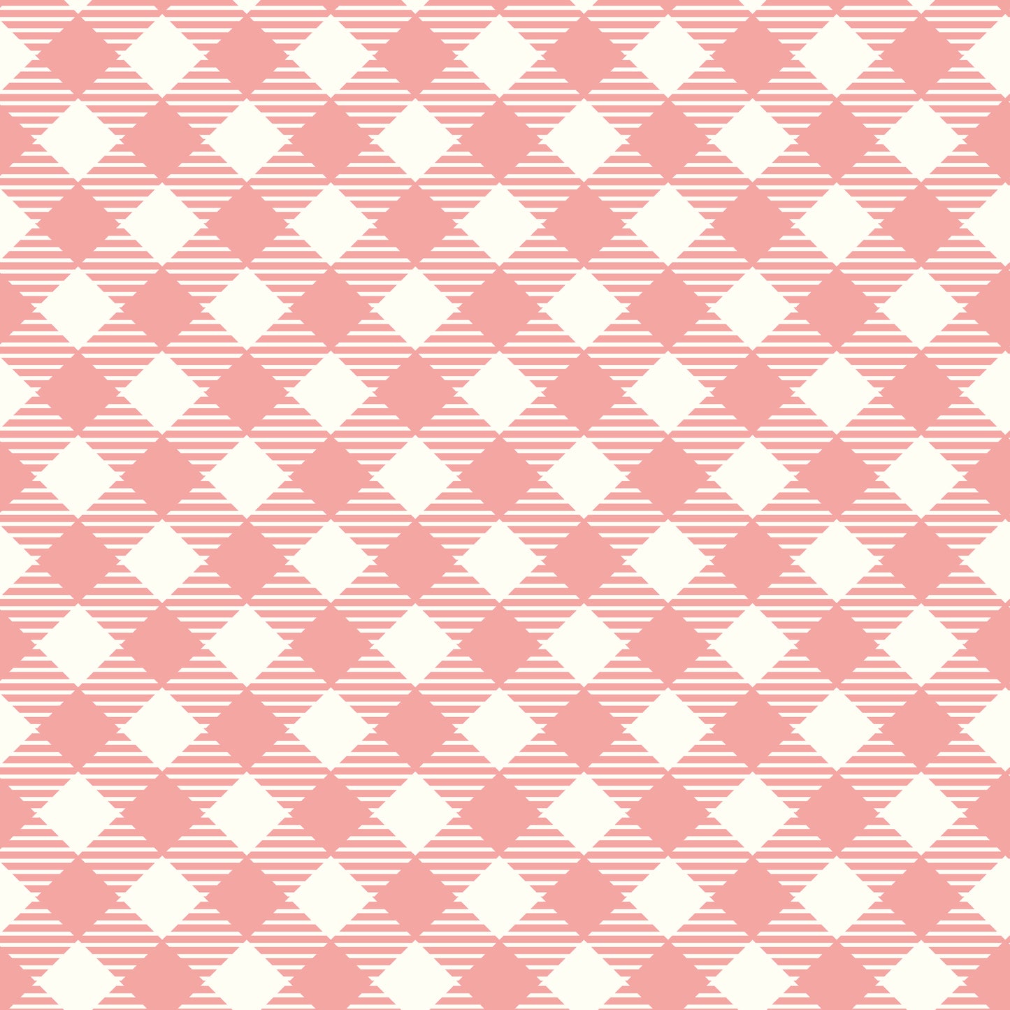 Bee Gingham Coral Wideback 108" (sold in 25cm increments)
