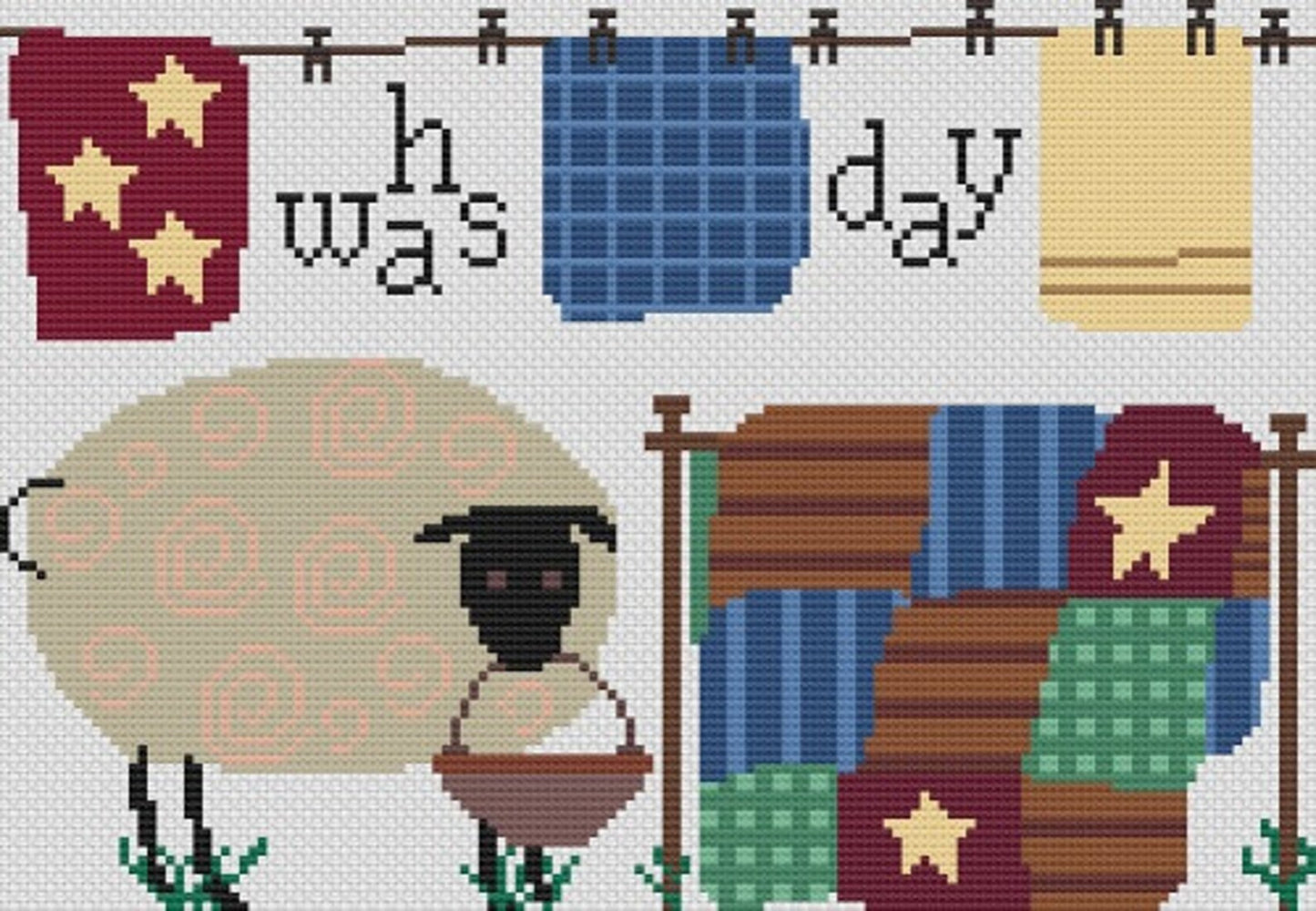 Wash Day Cross Stitch Pattern by Susana Machado Design