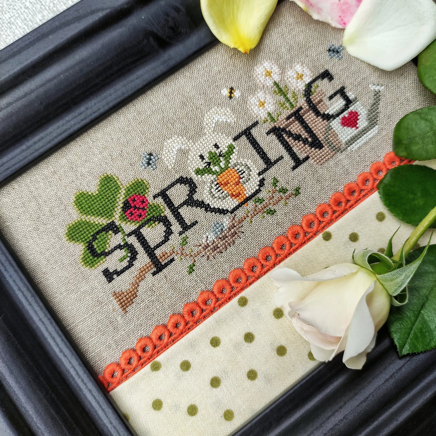 When I think of Spring Cross Stitch Pattern by Puntini Puntini