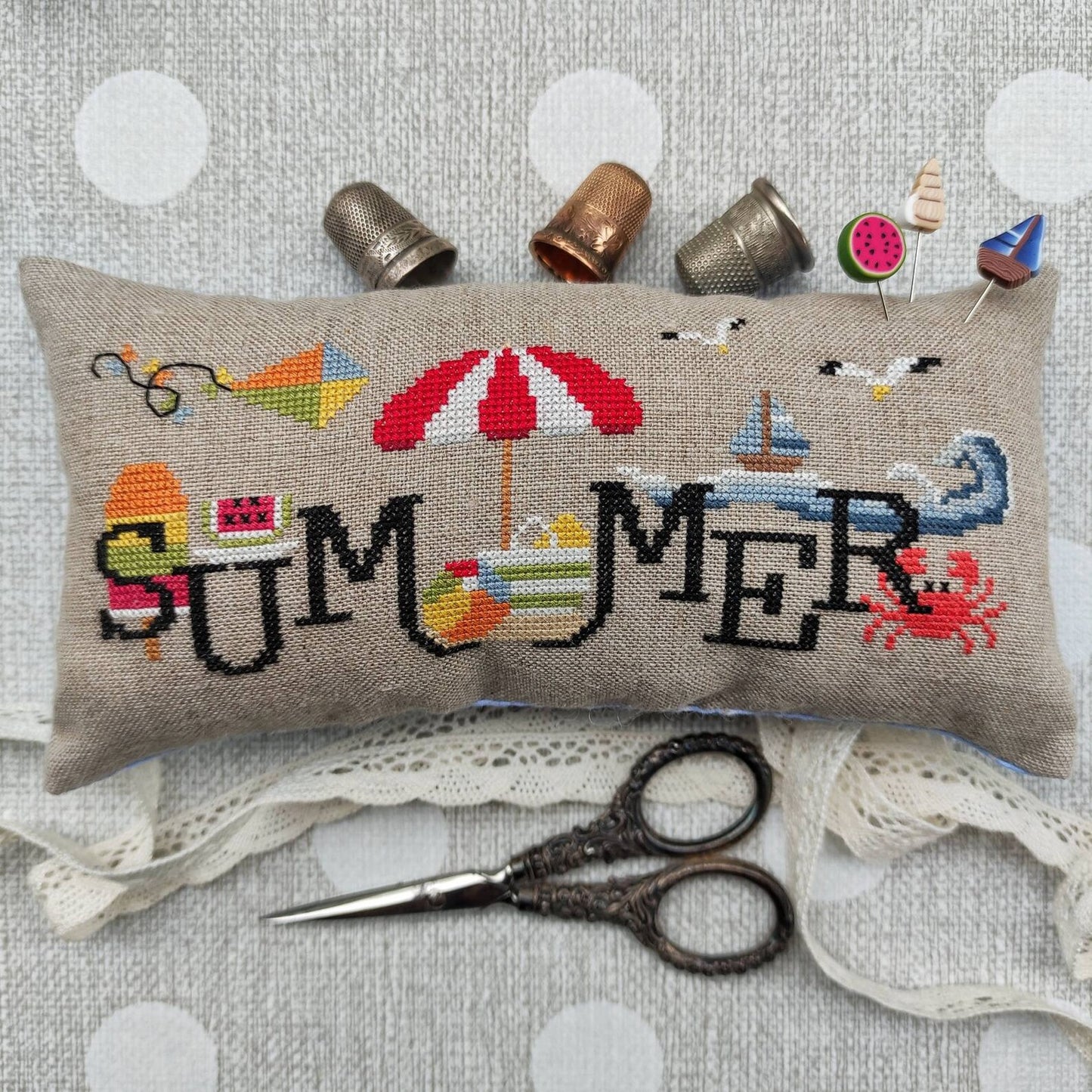 When I think of Summer Cross Stitch Pattern by Puntini Puntini