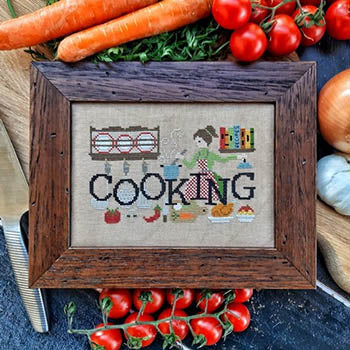 When I Think of Cooking Cross Stitch Pattern by Puntini Puntini