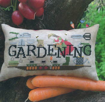When I Think of Gardening Cross Stitch Pattern by Puntini Puntini