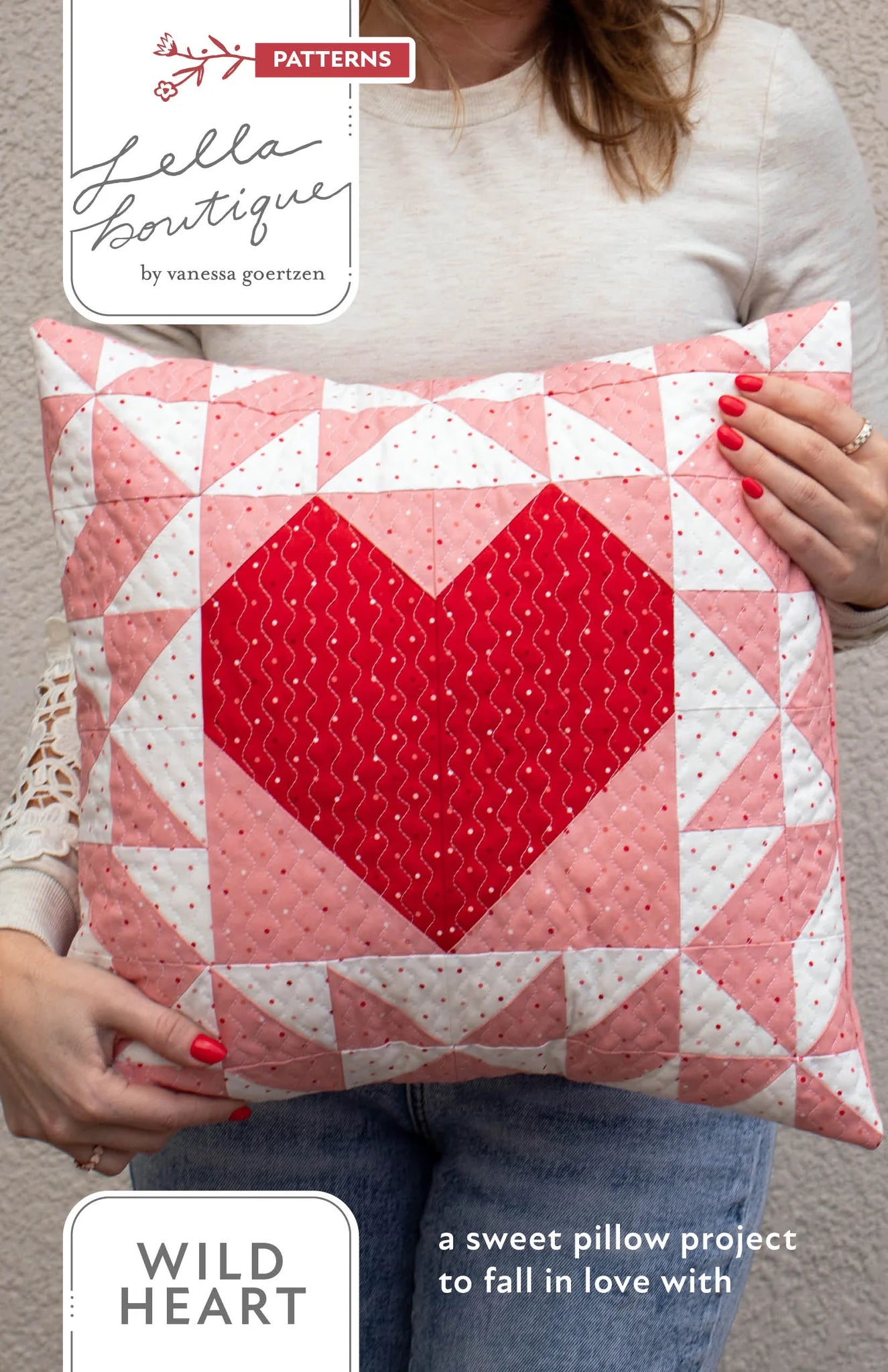 Wild Heart Pillow Quilt Pattern Lella Boutique