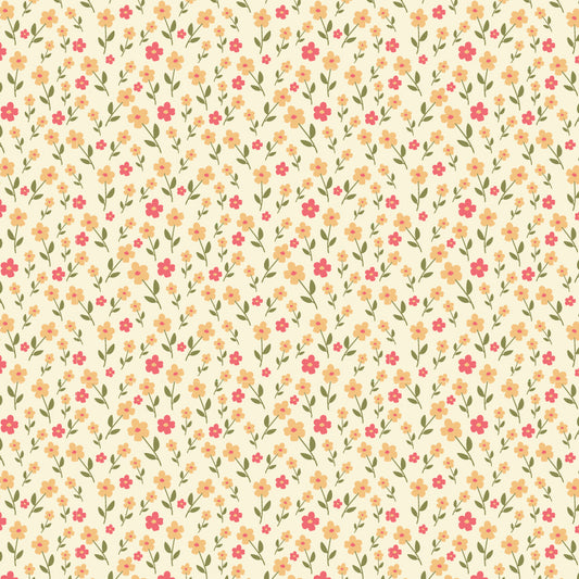 Homestead Wildflower Field Yellow PH23429 by Prairie Sisters for Poppie Cotton (sold in 25cm increments)