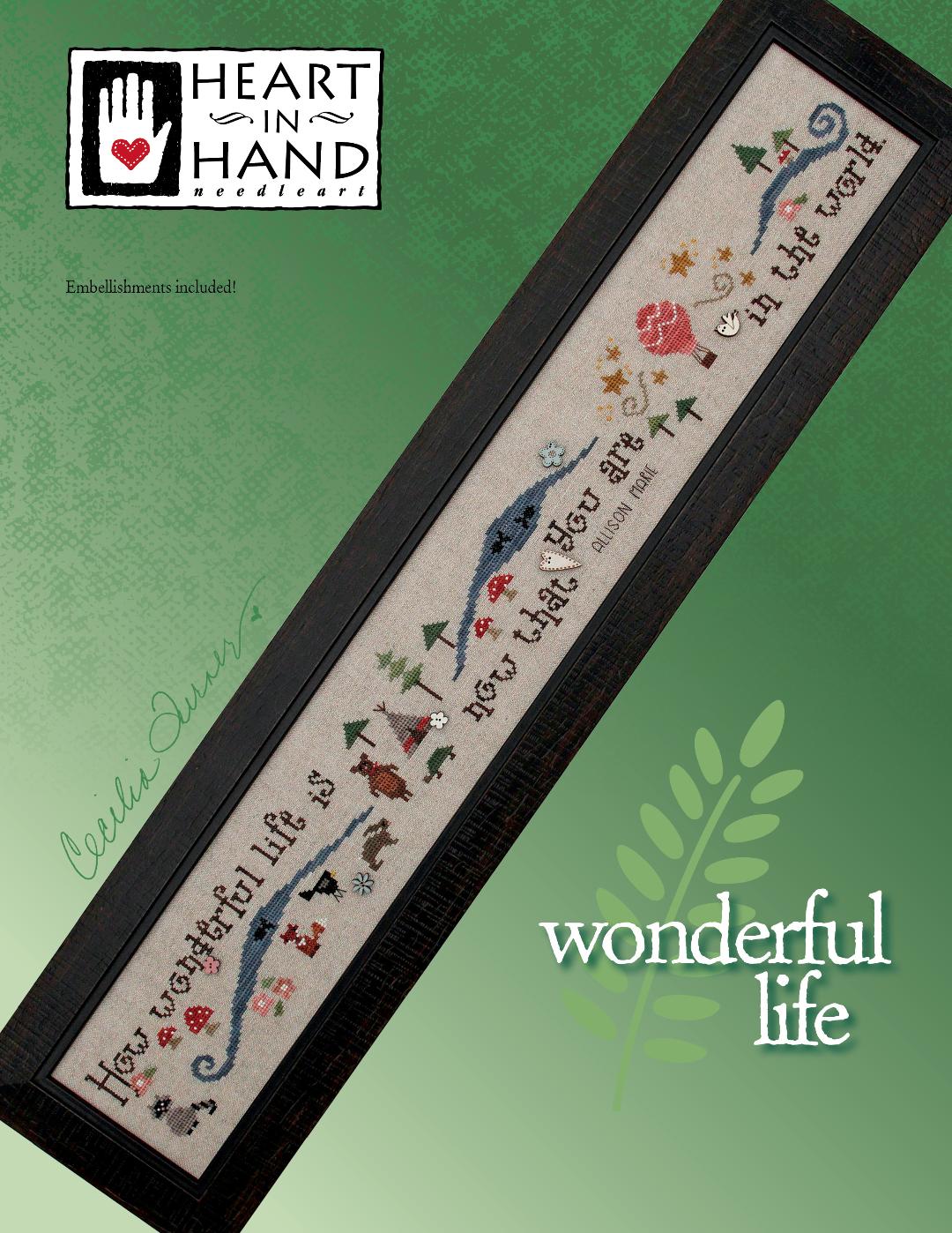 Wonderful Life Cross Stitch Pattern Heart in Hand