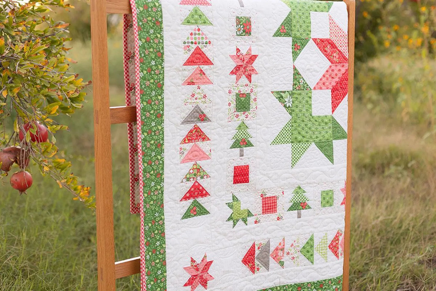 Wreath & Pine Quilt Pattern by A Quilting Life