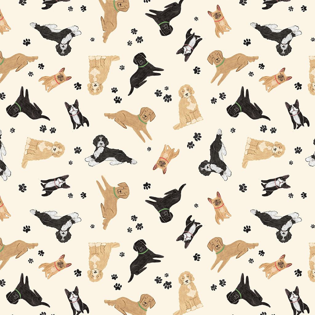 Homebodies Digital Tossed Dogs Y4666-57 by Mary Urban for Clothworks Fabrics (sold in 25cm increments)