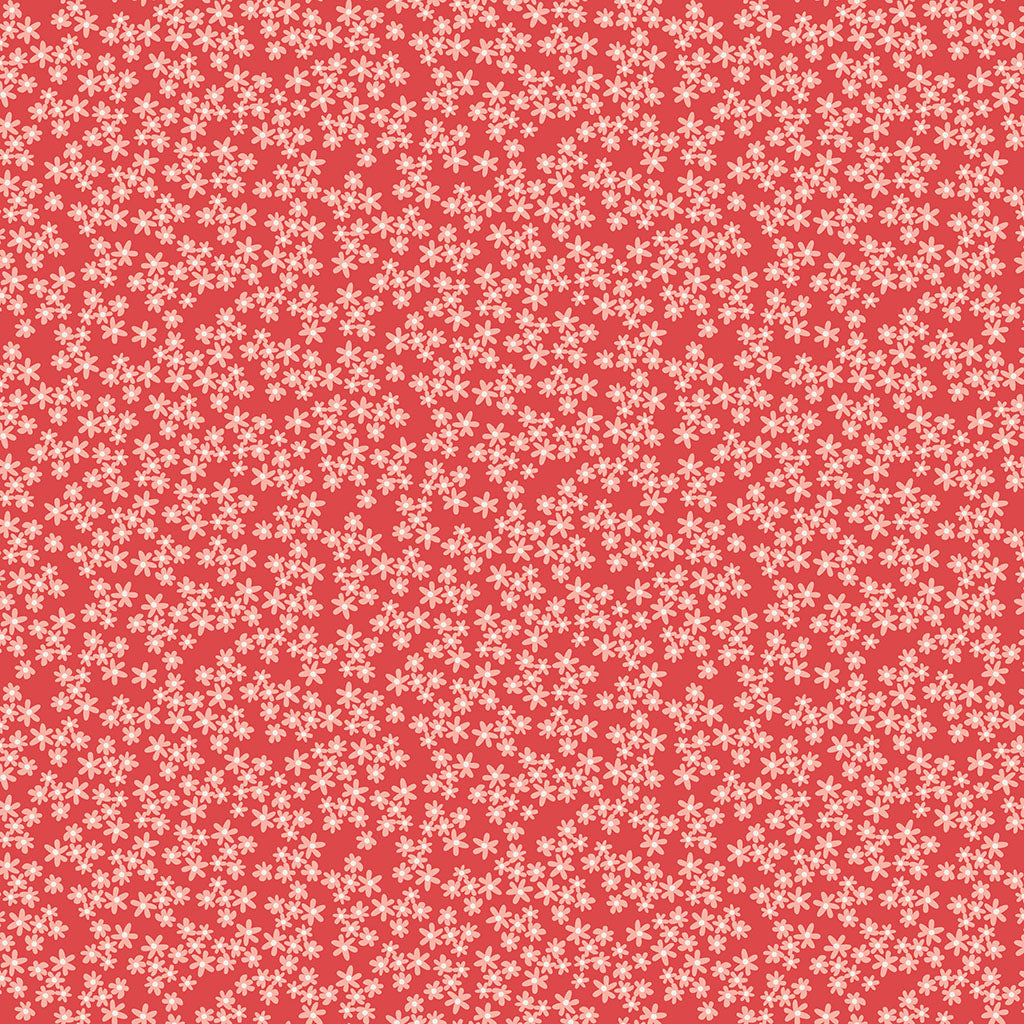 Shop Hop Flowers Coral Y4800-39 by Meags and Me for Clothworks Fabrics (sold in 25cm increments)