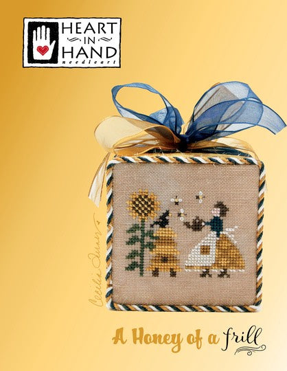 A Honey of a Frill Cross Stitch Pattern Heart in Hand