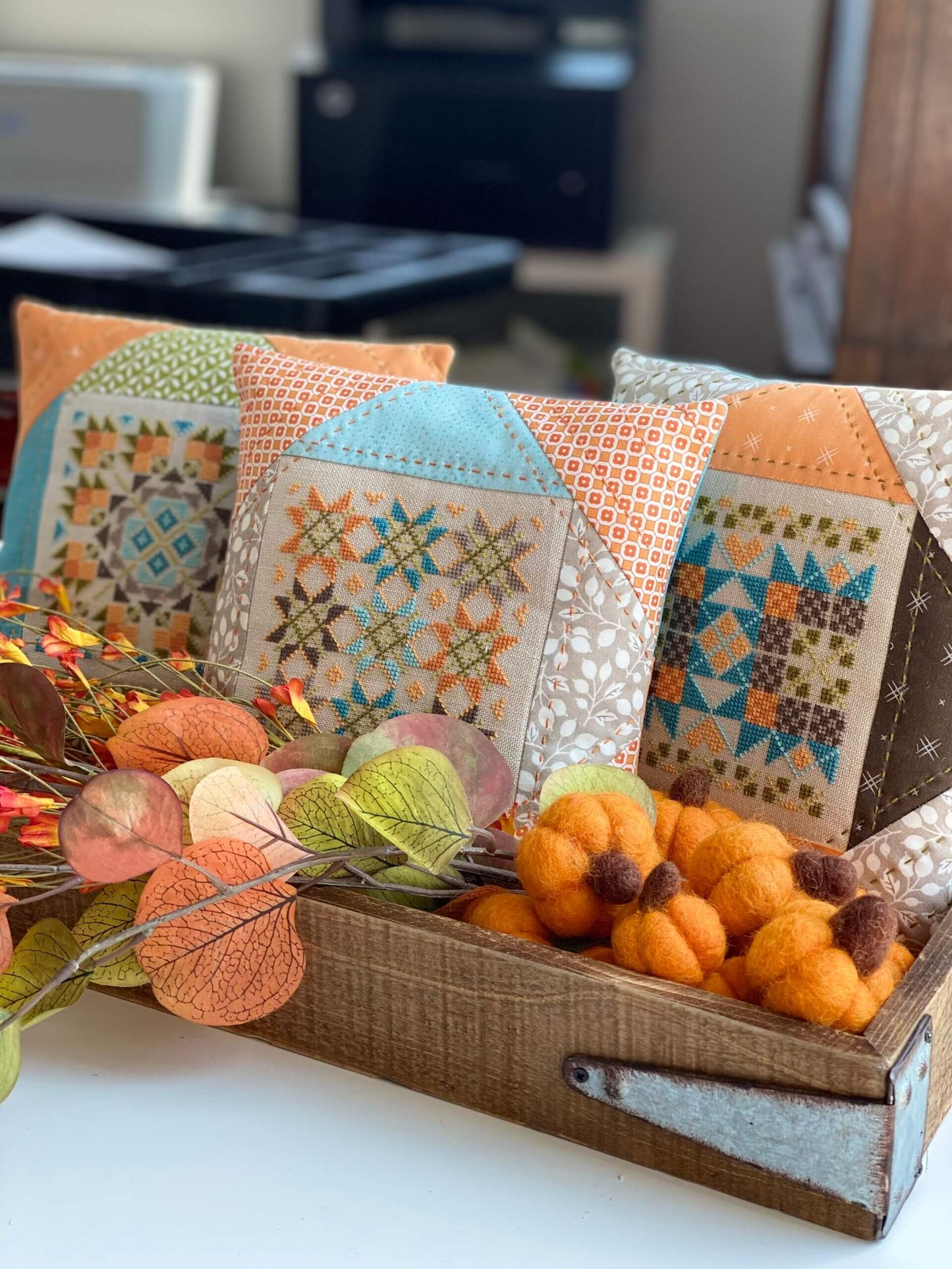 The Autumn Basket Cross Stitch Pattern by Hands on Design