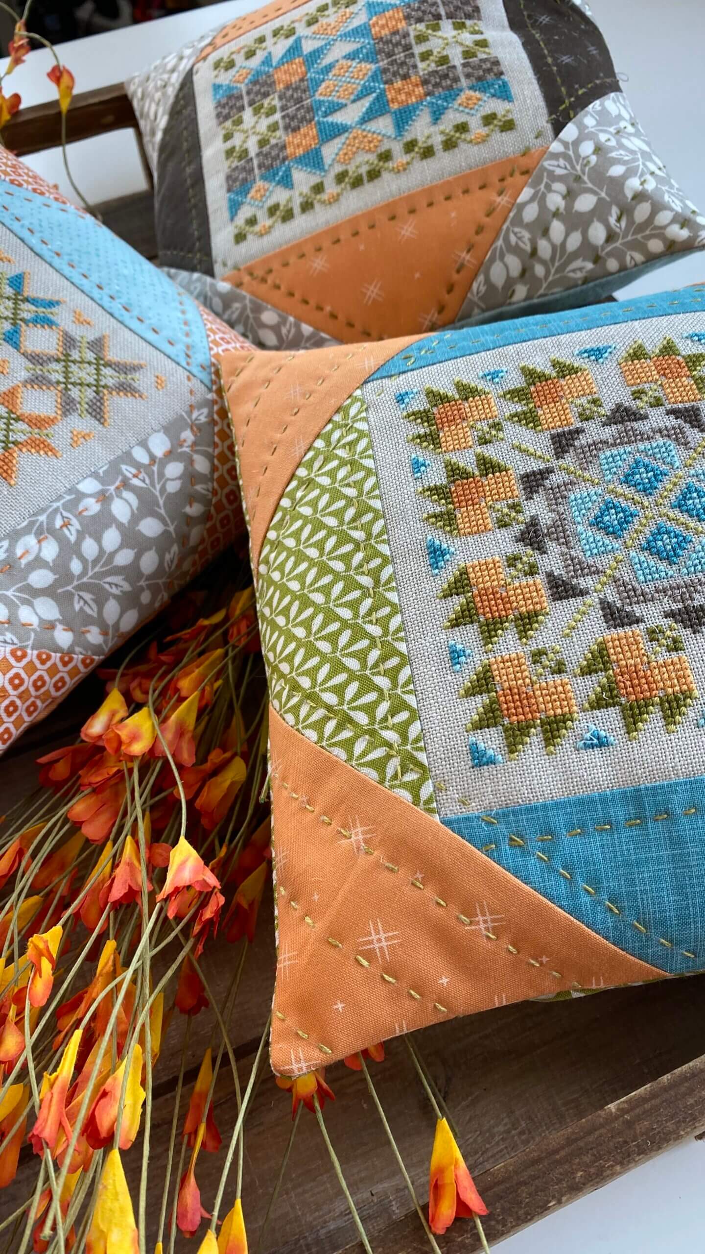 The Autumn Basket Cross Stitch Pattern by Hands on Design