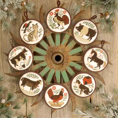 Barnyard Christmas Cross Stitch Pattern by The Prairie Schooler