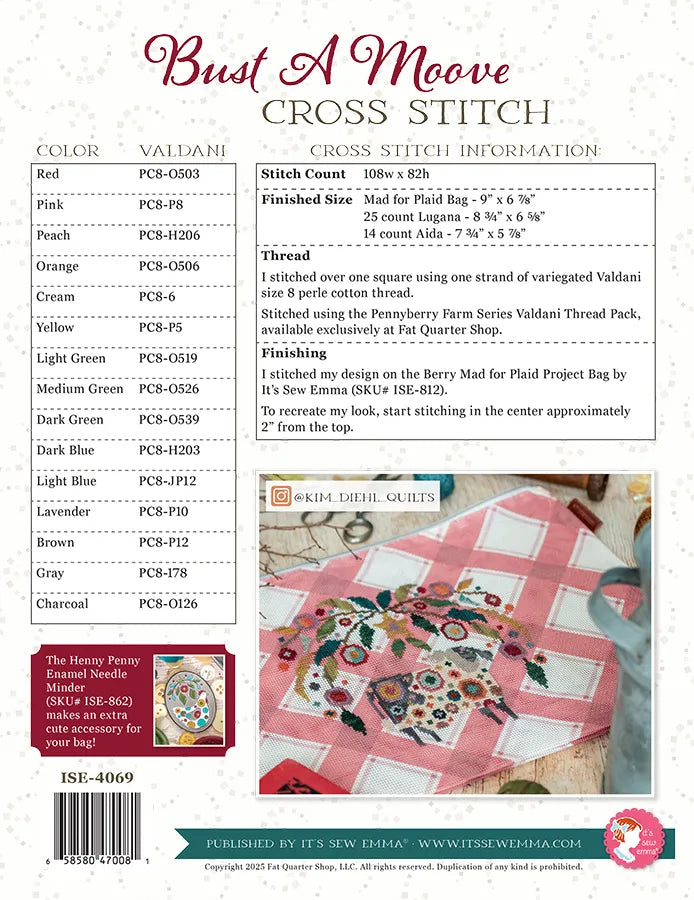 Bust a Moove Cross Stitch Pattern Pennyberry Farm Series by Kim Diehl
