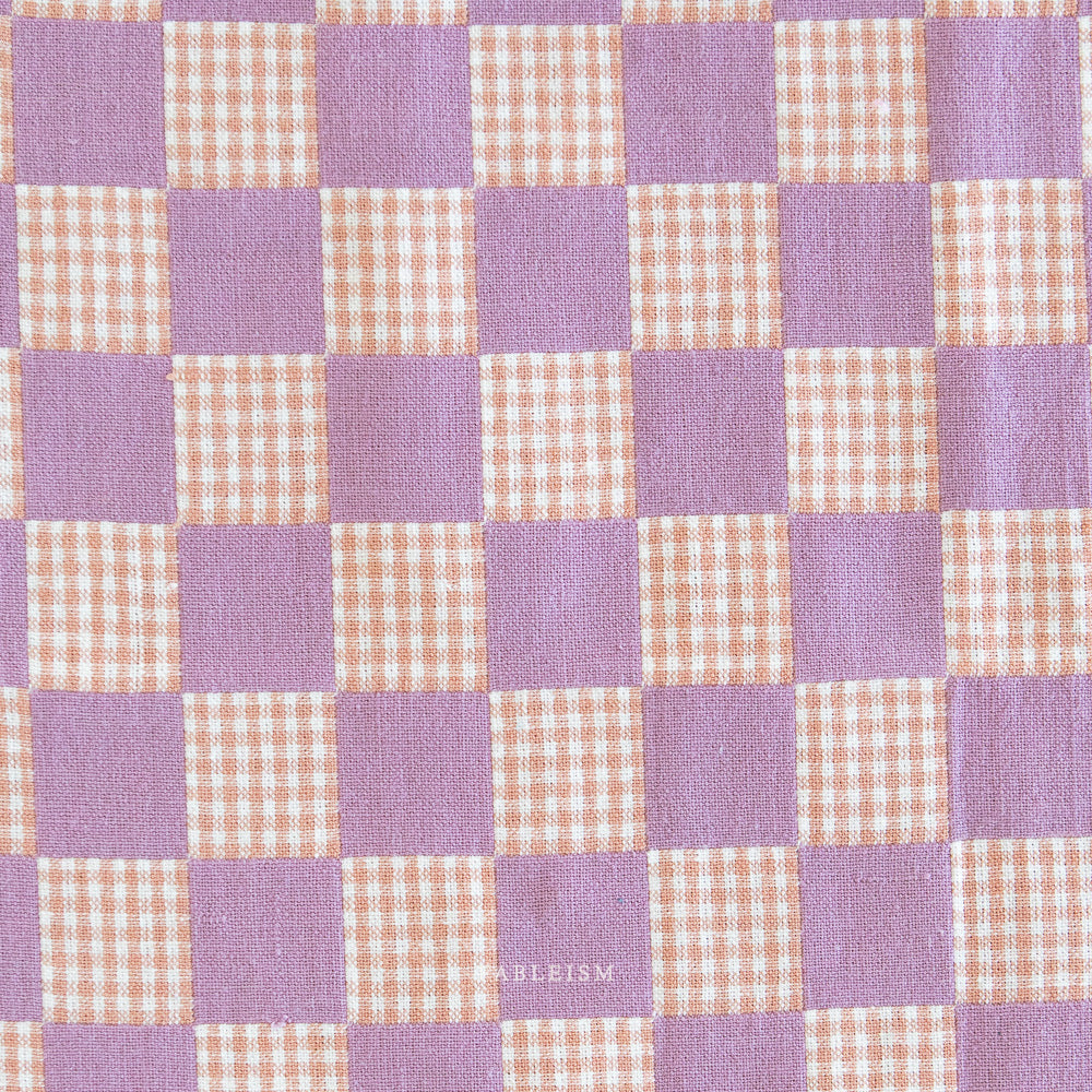 Check Mate Amethyst Checkers by Fableism Supply Co (sold in 25cm increments)