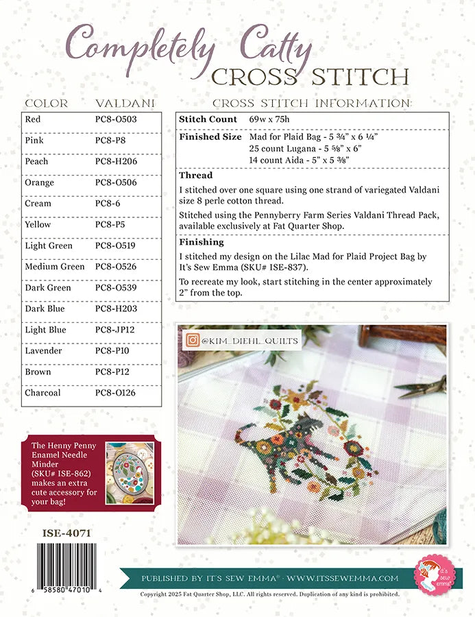 Completely Catty Cross Stitch Pattern Penny Berry Farm Series by Kim Diehl