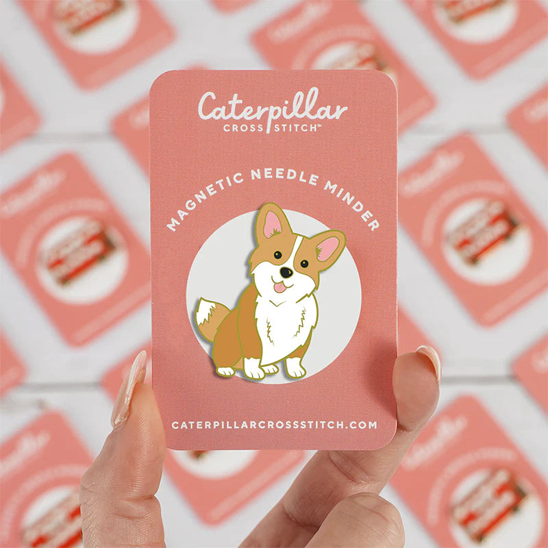 Royal Corgi Dog Magnetic Needle Minder by Caterpillar Cross Stitch