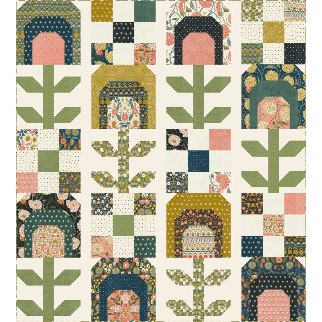 Dancing Mums Quilt Pattern by Gingiber