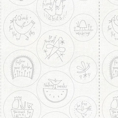 Sunshine and Lollipops Stitchery Panel DV6050 by Anni Downs of Hatched and Patched