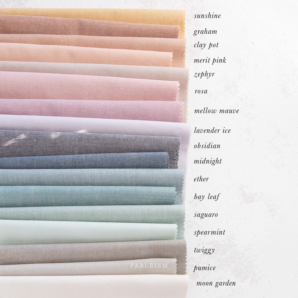 Everyday Chambray Fat Quarter Bundle by Fableism Supply Company