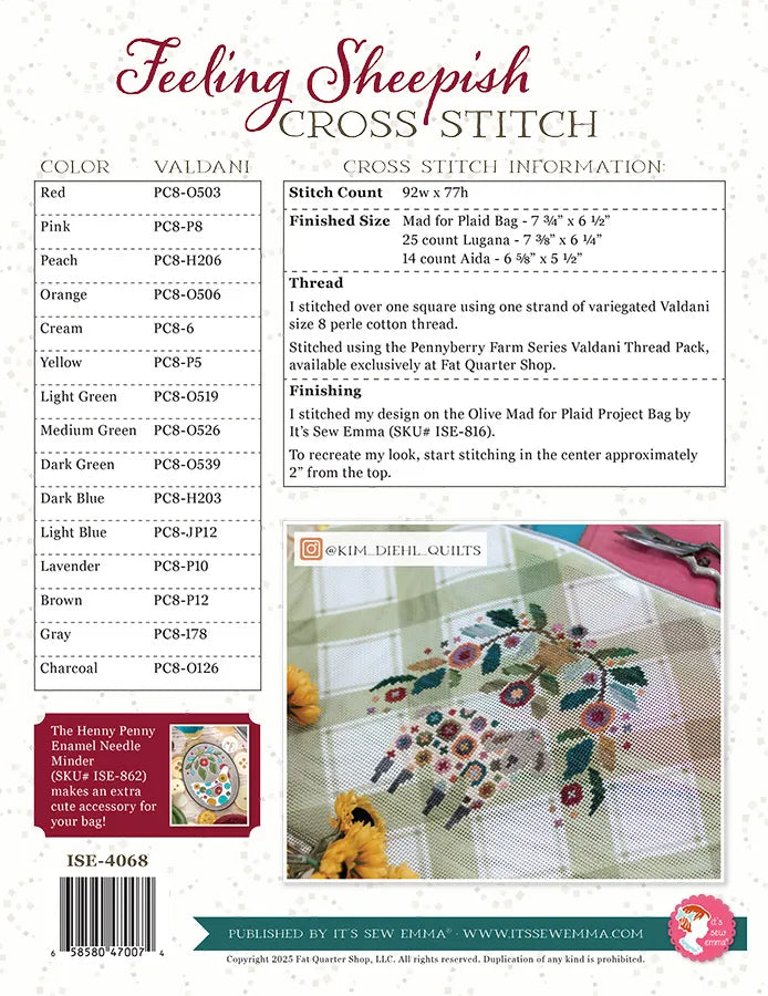 Feeling Sheepish Cross Stitch Pattern Pennyberry Farm Series by Kim Diehl