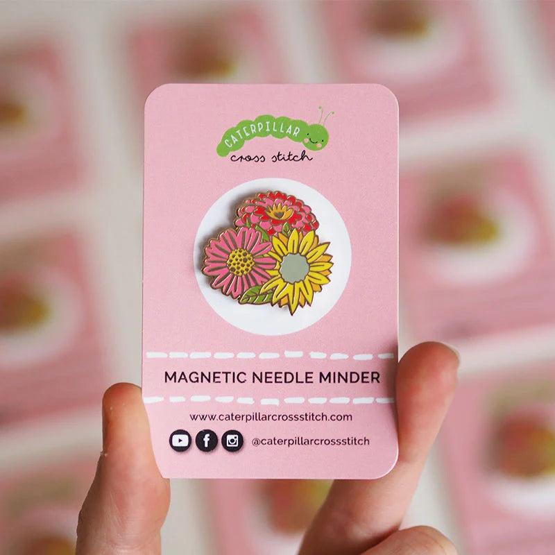 Flowers Magnetic Needle Minder by Caterpillar Cross Stitch