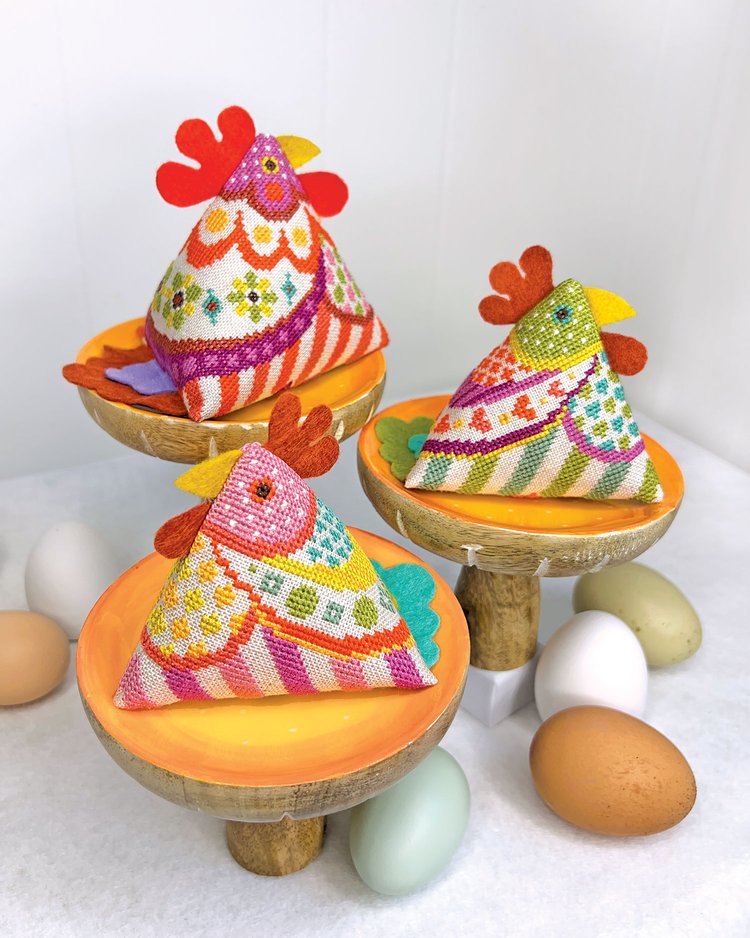 Funky Chickens Cross Stitch Pattern by Satsuma Street