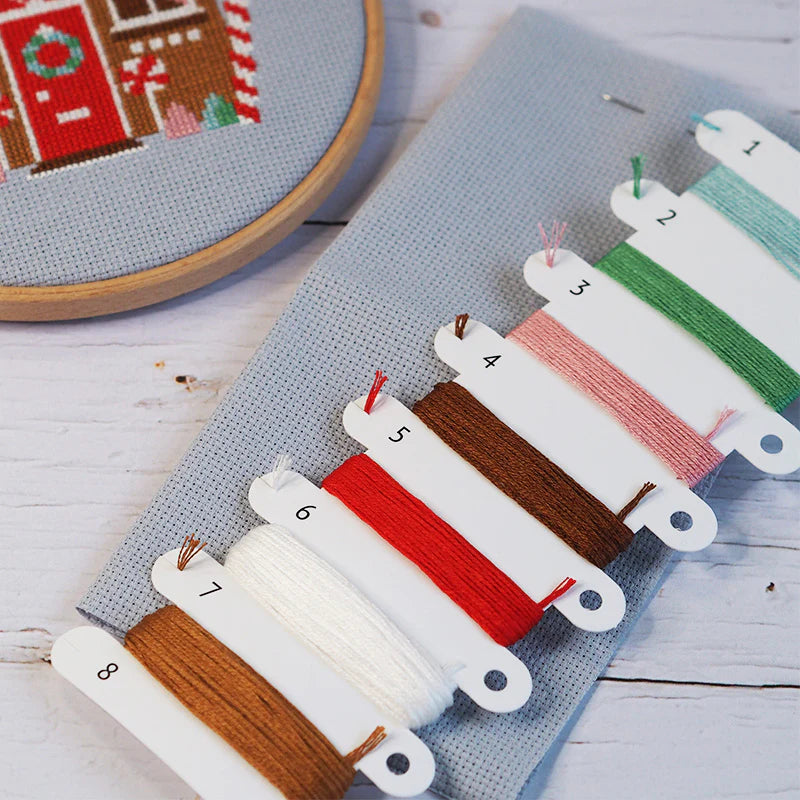 Gingerbread Cottage Cross Stitch Kit by Caterpillar Cross Stitch