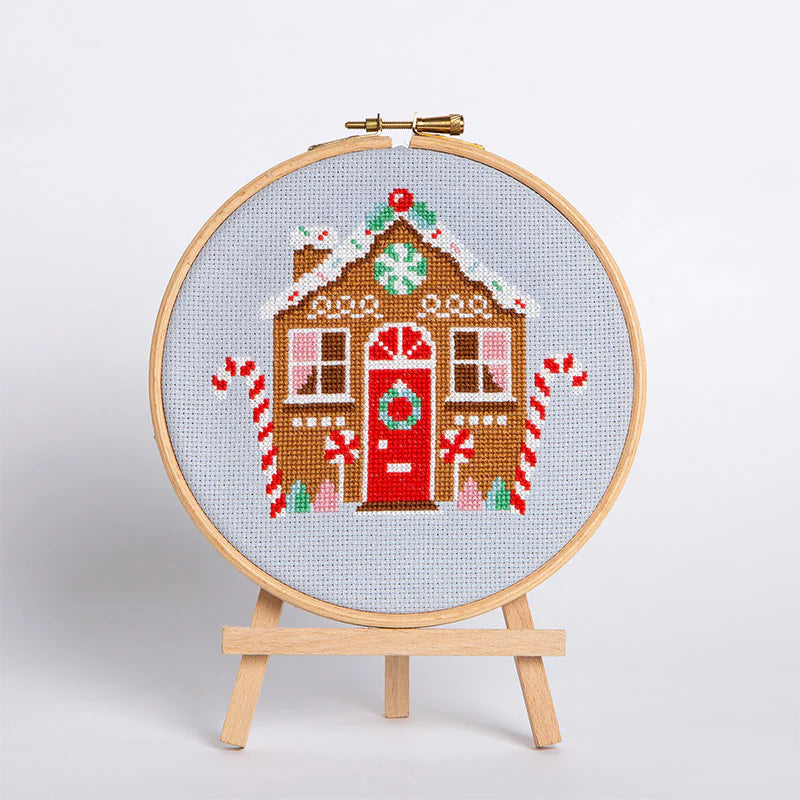 Gingerbread Cottage Cross Stitch Kit by Caterpillar Cross Stitch