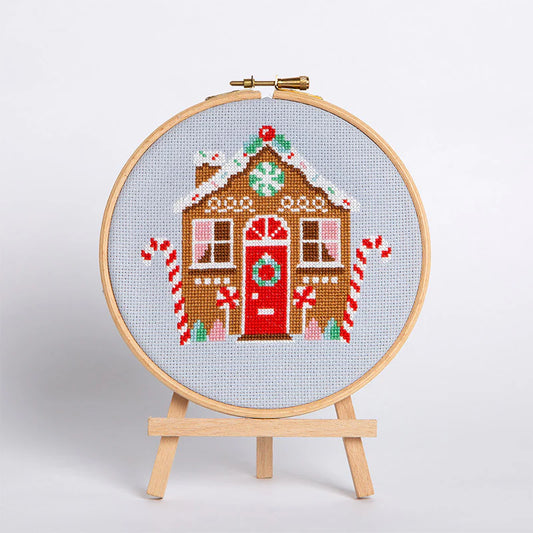 Gingerbread Cottage Cross Stitch Kit by Caterpillar Cross Stitch