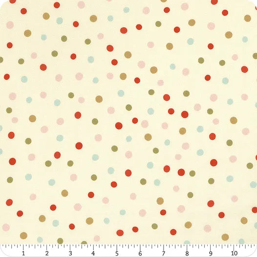 Glisten Eggnog Dots Wideback by Sandy Gervais for Riley Blake Fabrics (sold in 25cm increments)