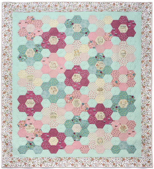 Willowbrook Hexie Quilt Pattern by Natalie Bird of Birdhouse Designs