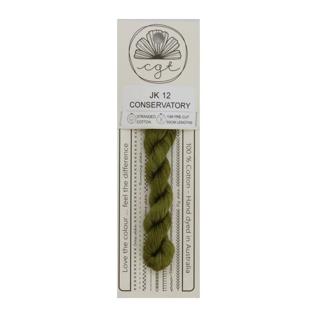 Conservatory JK12 Cottage Garden Thread Pre-Cut 6 Stranded Hand Dyed Embroidery Floss