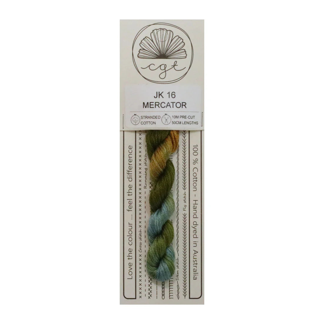Mercator JK16 Cottage Garden Thread Pre-Cut 6 Stranded Hand Dyed Embroidery Floss