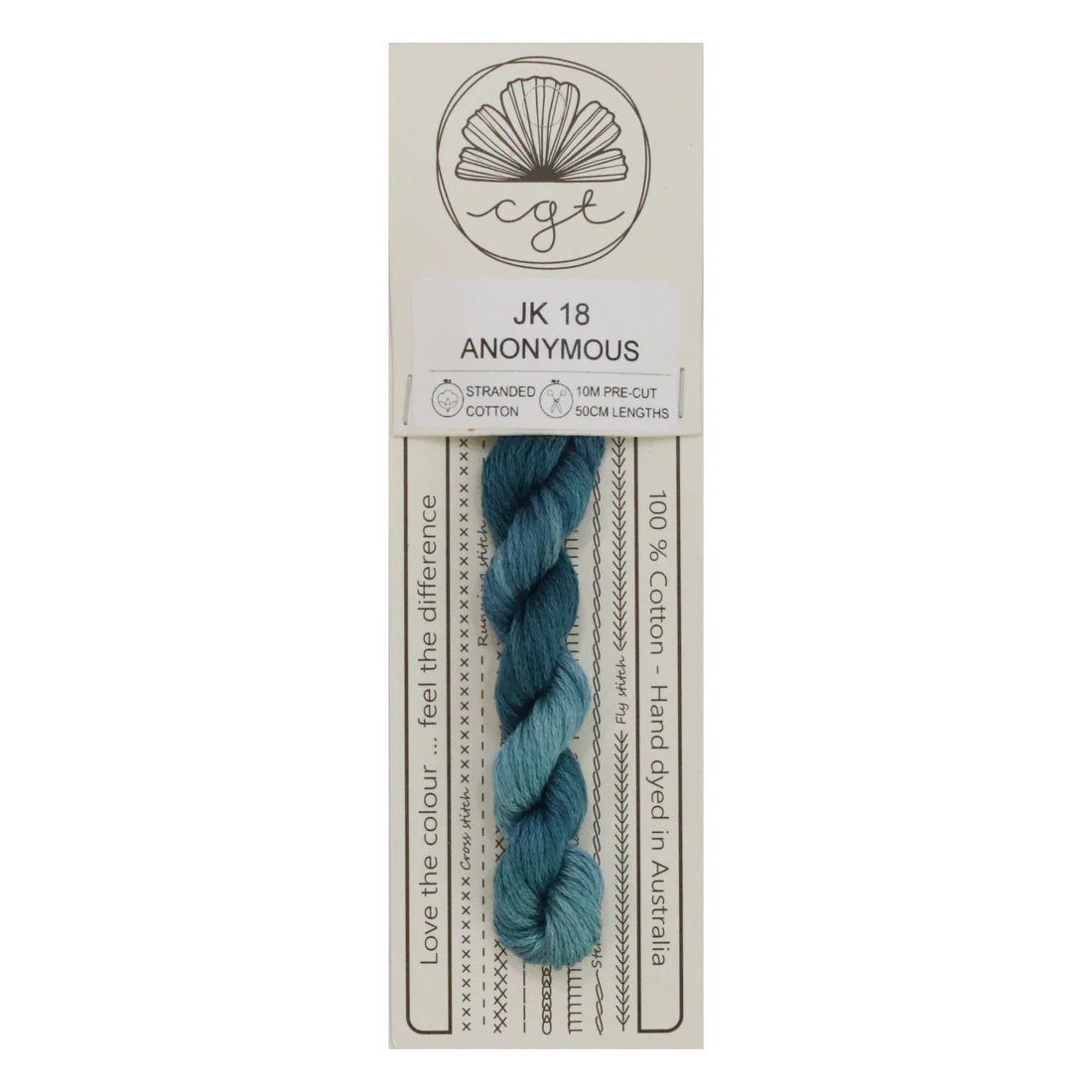 Anonymous JK18 Cottage Garden Thread Pre-Cut 6 Stranded Hand Dyed Embroidery Floss