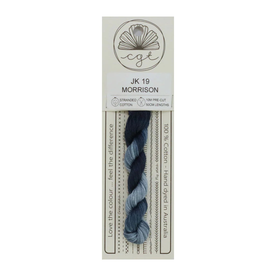 Morrison JK19 Cottage Garden Thread Pre-Cut 6 Stranded Hand Dyed Embroidery Floss