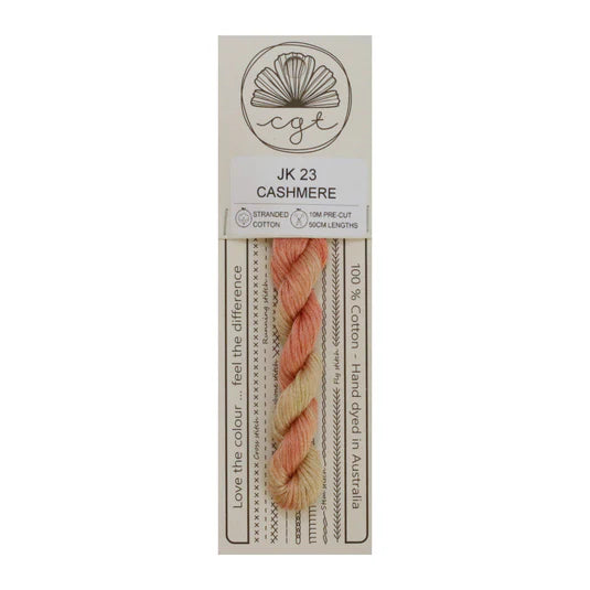 Cashmere JK23 Cottage Garden Thread Pre-Cut 6 Stranded Hand Dyed Embroidery Floss