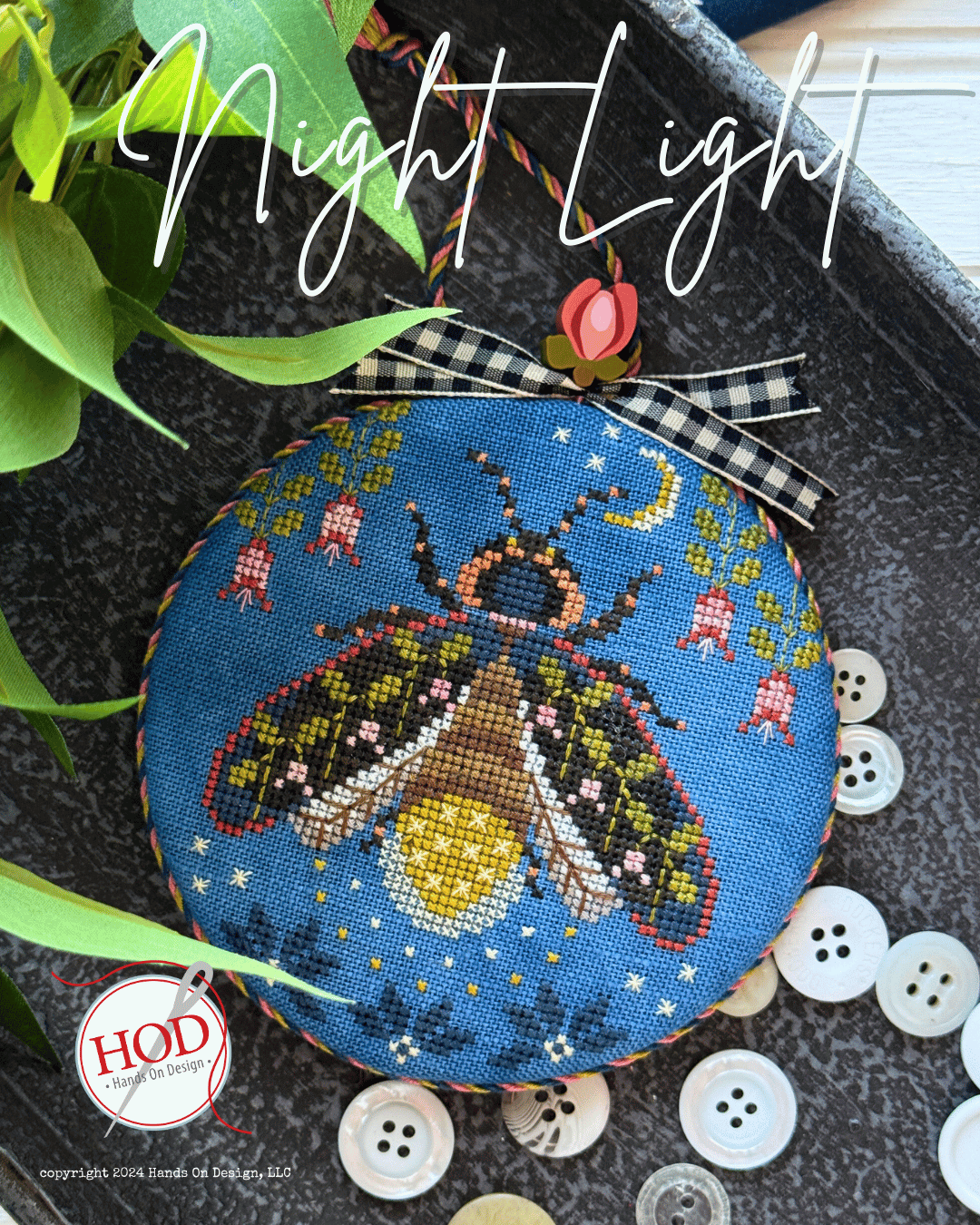 Night Light Cross Stitch Pattern by Hands on Design