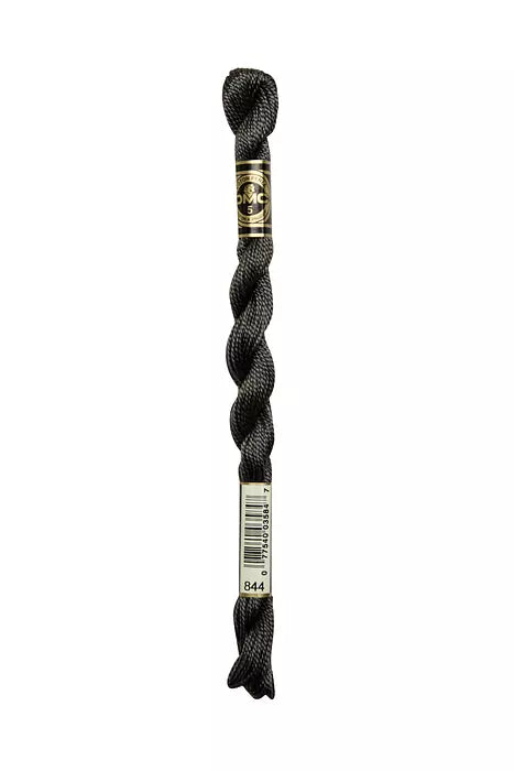 DMC 844 Black Pepper Perle #5 Cotton