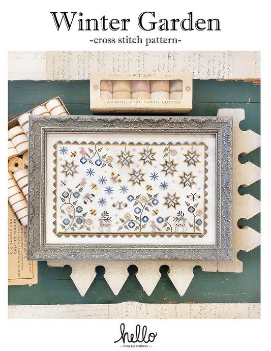 Winter Garden Cross Stitch Pattern Hello from Liz Mathews