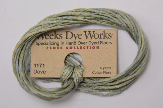 Dove 1171 Weeks Dye Works 6-Strand Hand-Dyed Embroidery Floss