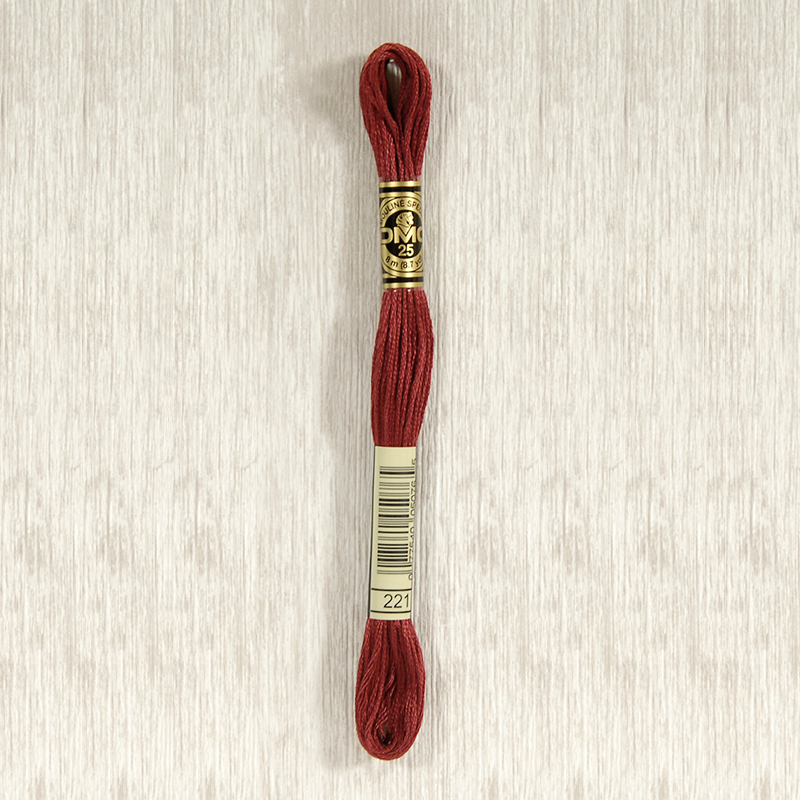 DMC 221 Very Dark Shell Pink 6 Strand Embroidery Floss