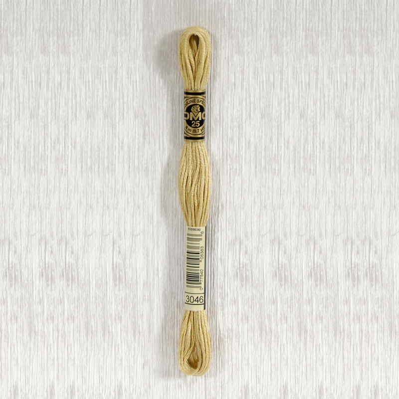 DMC 3046 Medium Yellow Beige 6 Strand Embroidery Floss