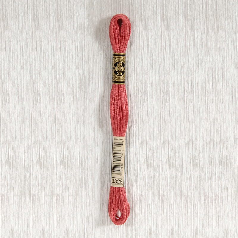 DMC 3328 Dark Salmon 6 Strand Embroidery Floss